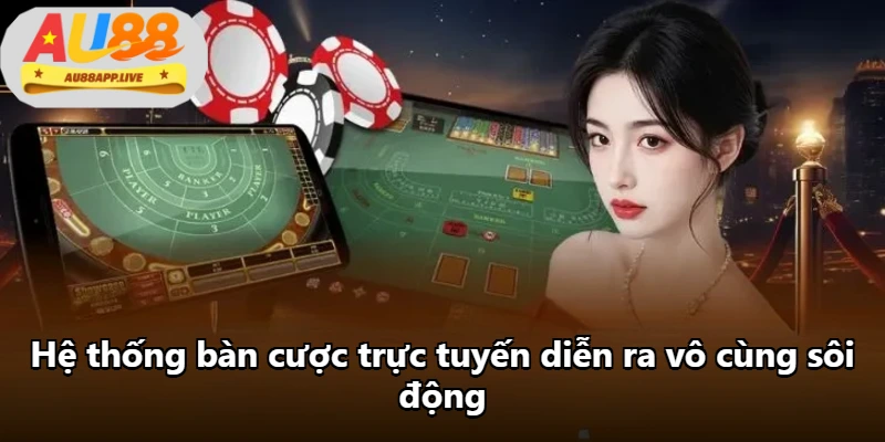 Hệ thống bàn cược trực tuyến diễn ra vô cùng sôi động Hệ thống bàn cược trực tuyến diễn ra vô cùng sôi động
